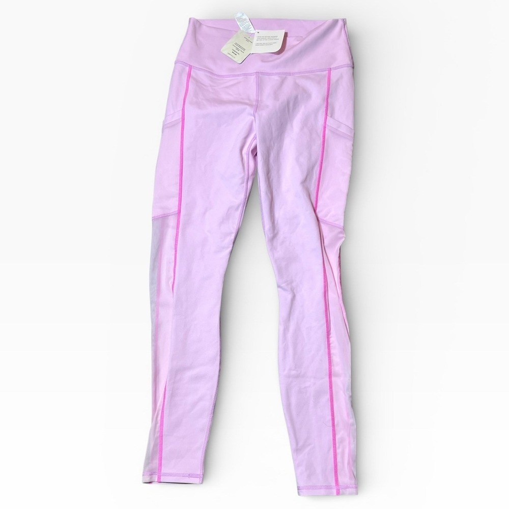 NWT Fabletics On The Go High‎ Waisted Legging Pretty Pink Medium Powerhold Yoga